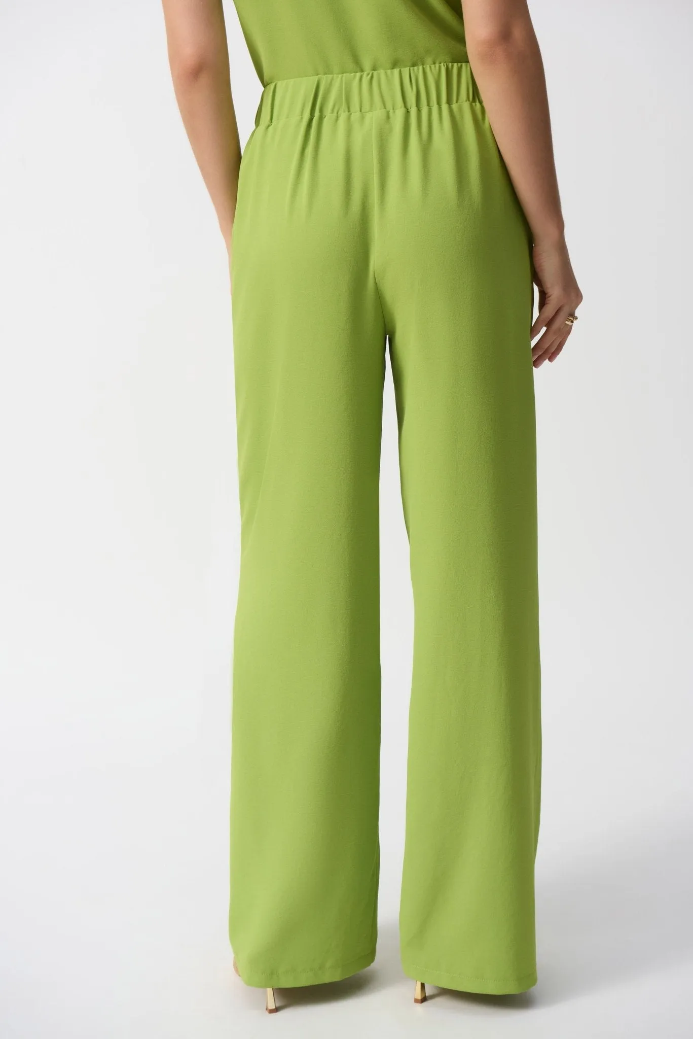 Textured Woven Wide-Leg Pants