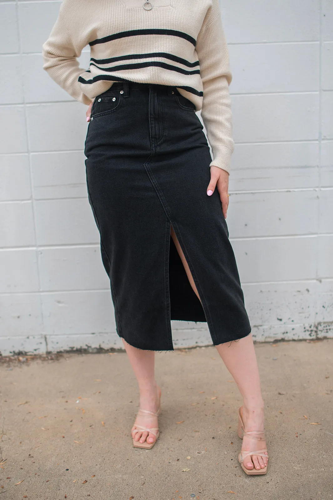 The Nira Denim Skirt