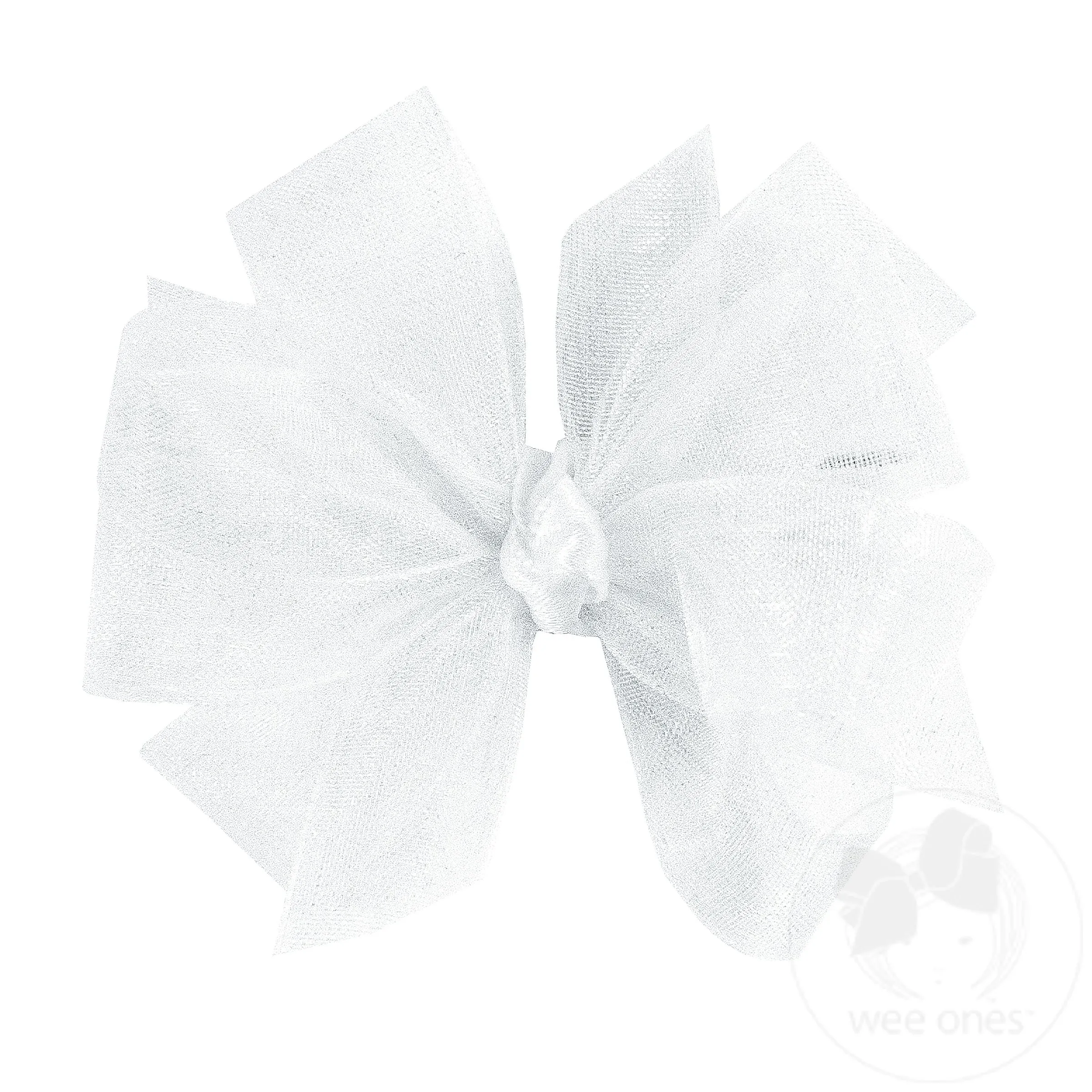 Tiny Classic Organza Girls Double Hair Bow