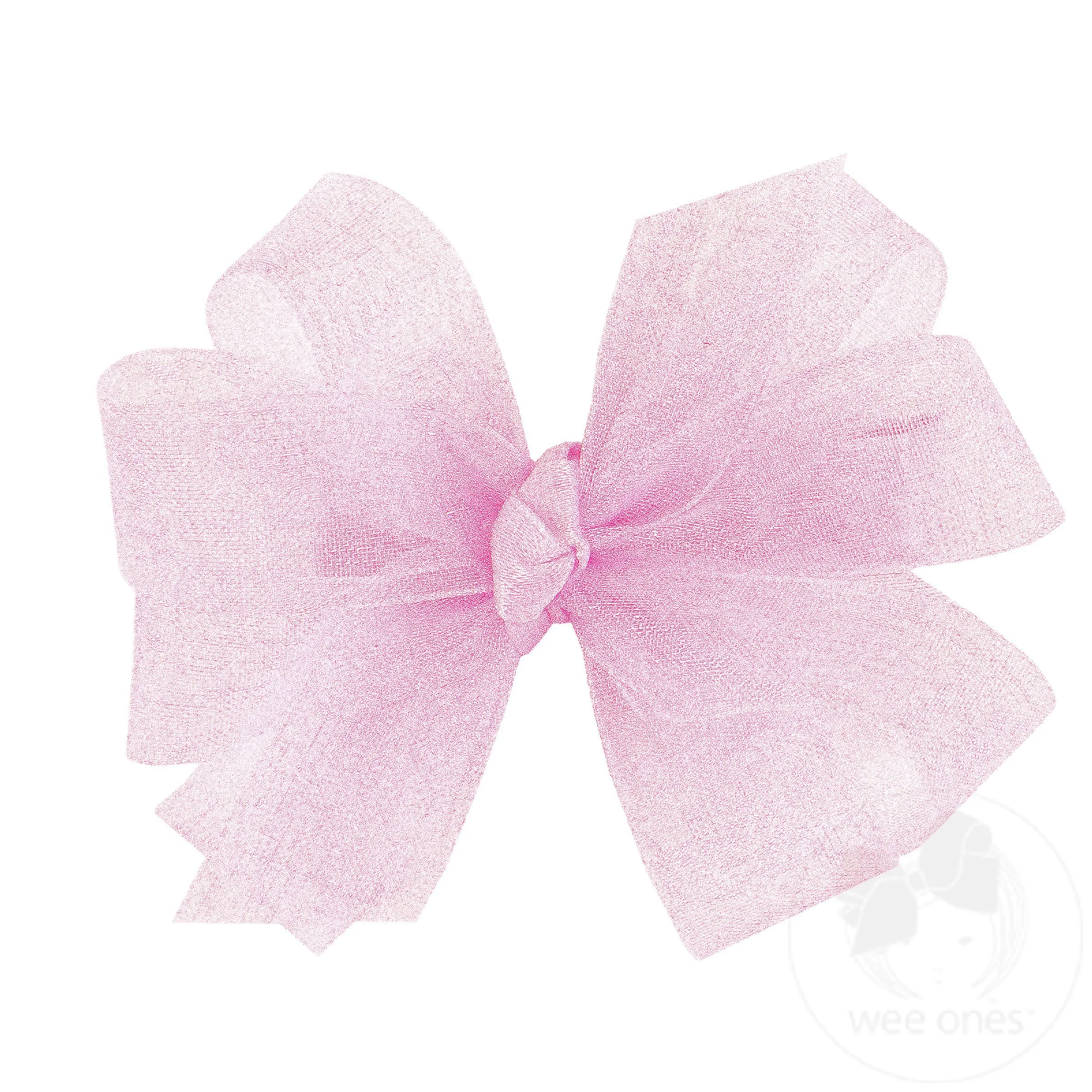 Tiny Classic Organza Girls Double Hair Bow