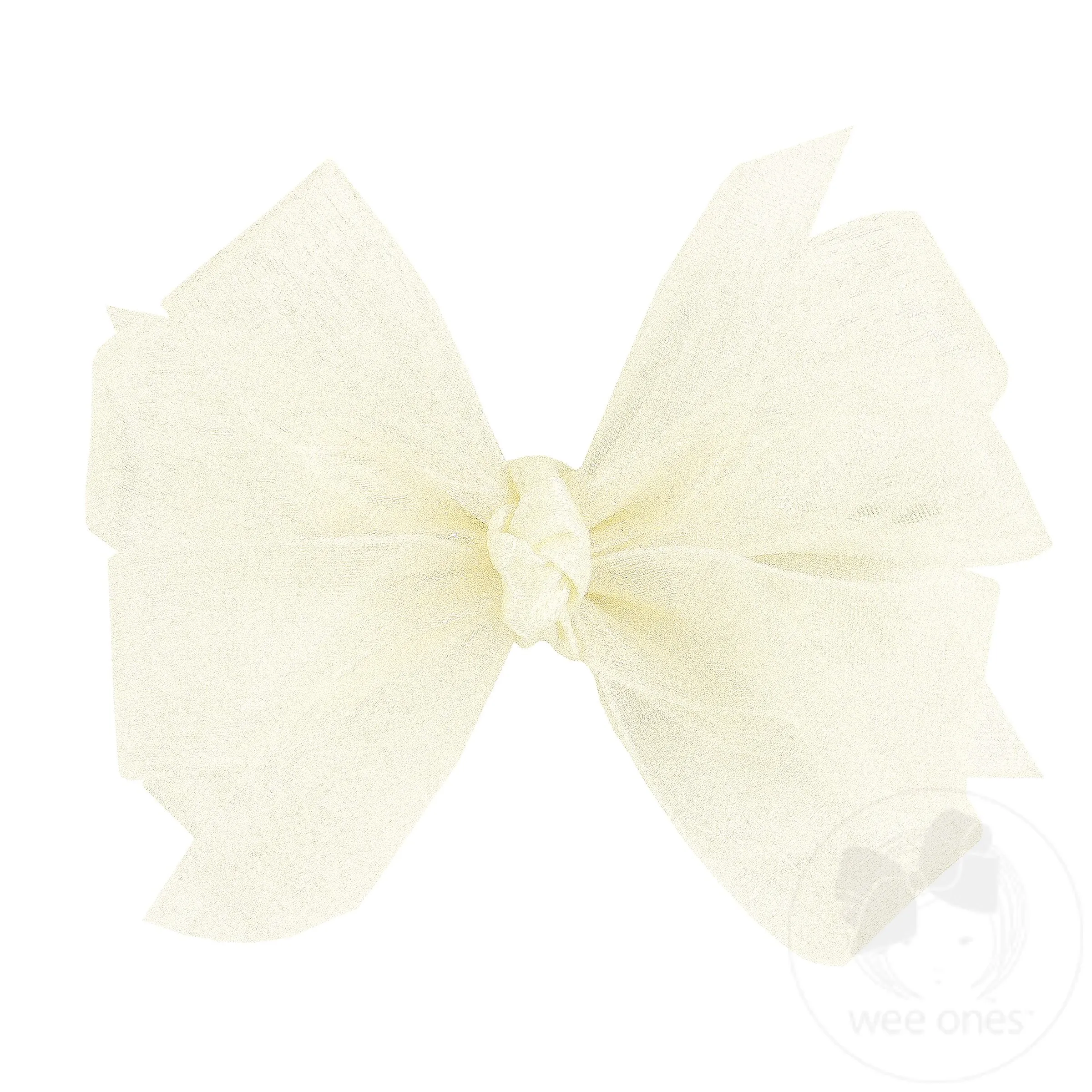 Tiny Classic Organza Girls Double Hair Bow