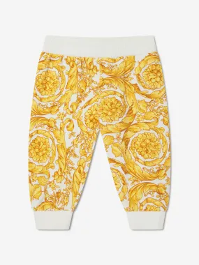 Versace Baby Girls Barocco Joggers in Gold