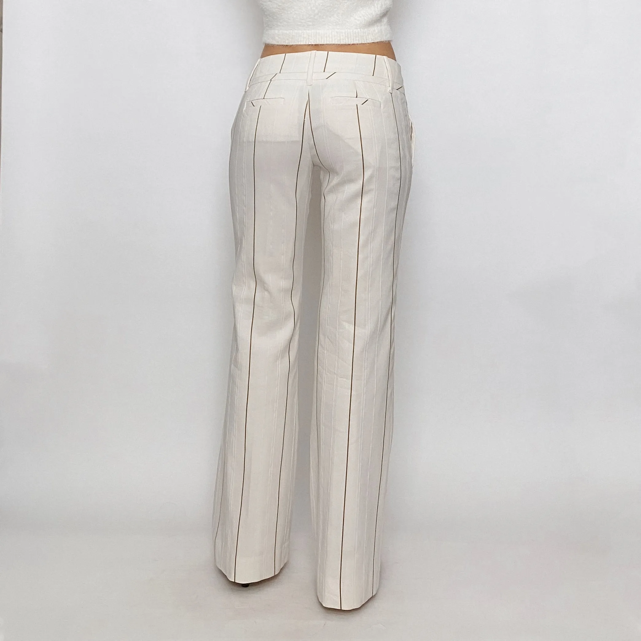 white low rise trousers - size 1