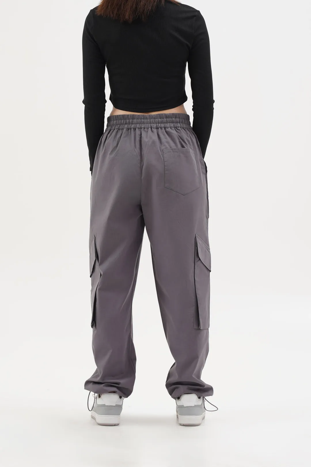 Women NOMAD Slate Grey Parachute Pants