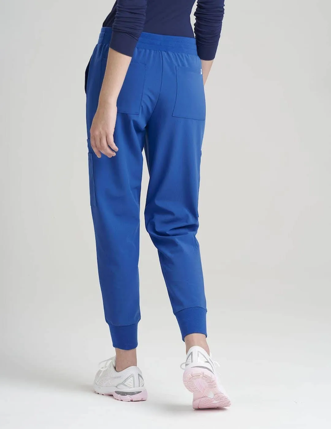 Womens 12-Pocket Scrub Jogger Pants - Royal Blue