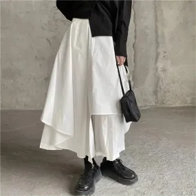 Women's Asymmetrical Layered Fashion Designer Skirts (Midi)