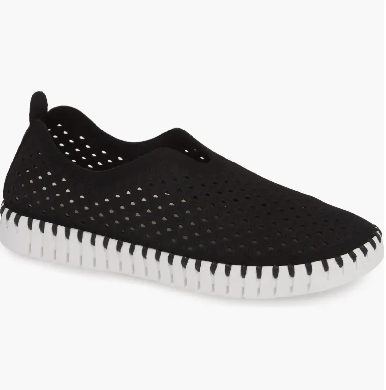 WOMEN'S ILSE JACOBSEN TULIP SLIP-ON | BLACK / WHITE