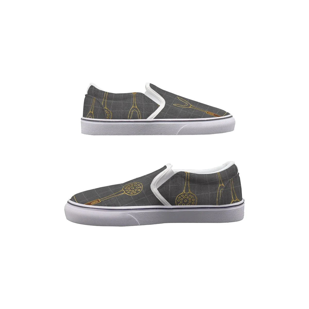 Women's Slip On Sneakers  237 cooking themed print