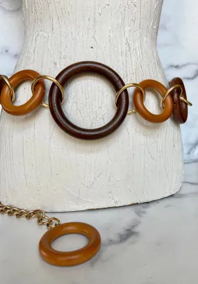 Wood circles belt