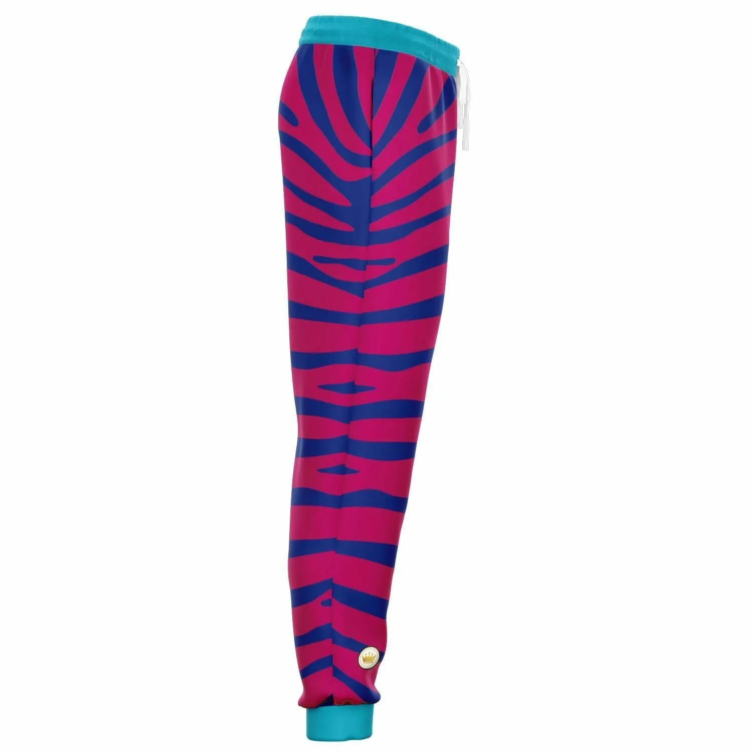 Zebra in Pink Electric Eco-Poly Unisex Joggers